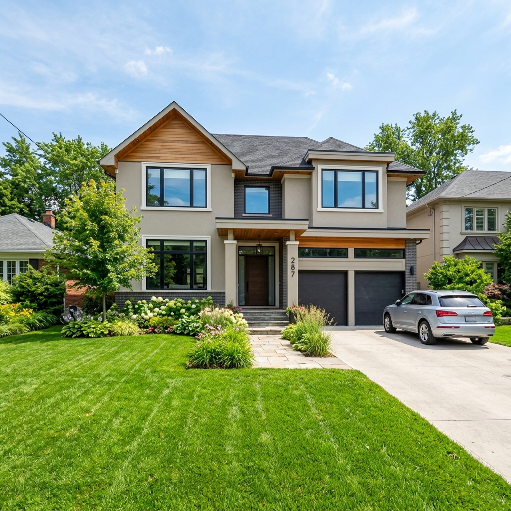 Freshly painted modern residential home in Toronto suburb